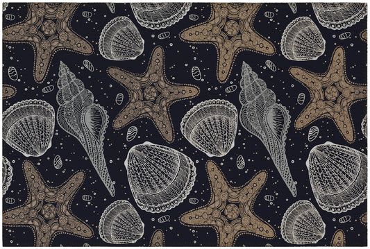 Indoor/Outdoor Seabreeze SZ4 Black Washable 1'8" x 2'6" Rug