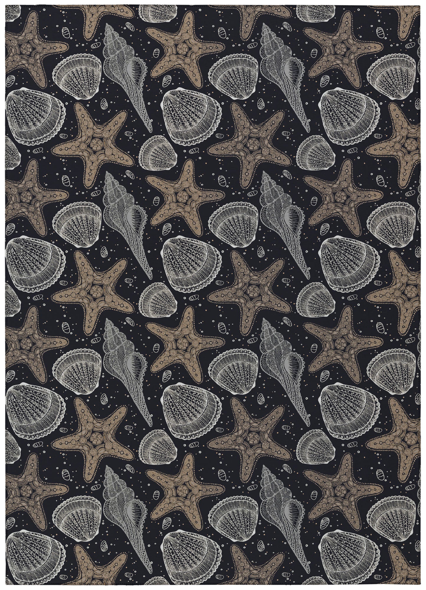 Indoor/Outdoor Seabreeze SZ4 Black Washable 5' x 7'6" Rug