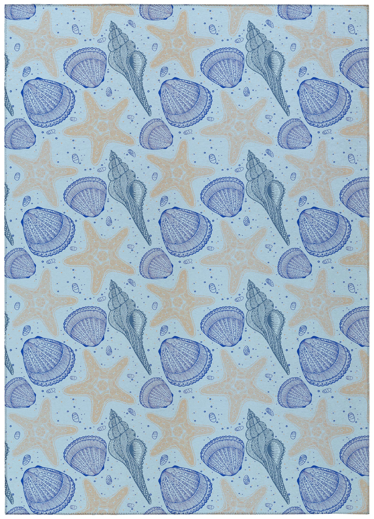 Indoor/Outdoor Seabreeze SZ4 Sky Washable 8' x 10' Rug