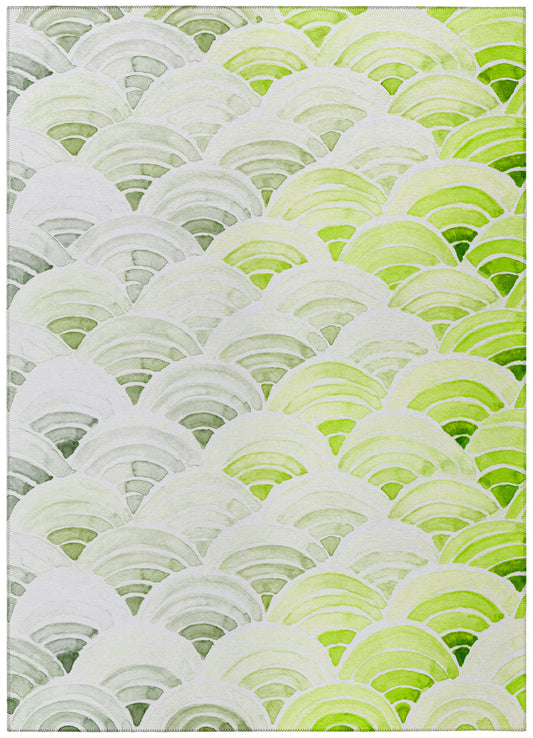 Indoor/Outdoor Seabreeze SZ5 Lime-In Washable 10' x 14' Rug