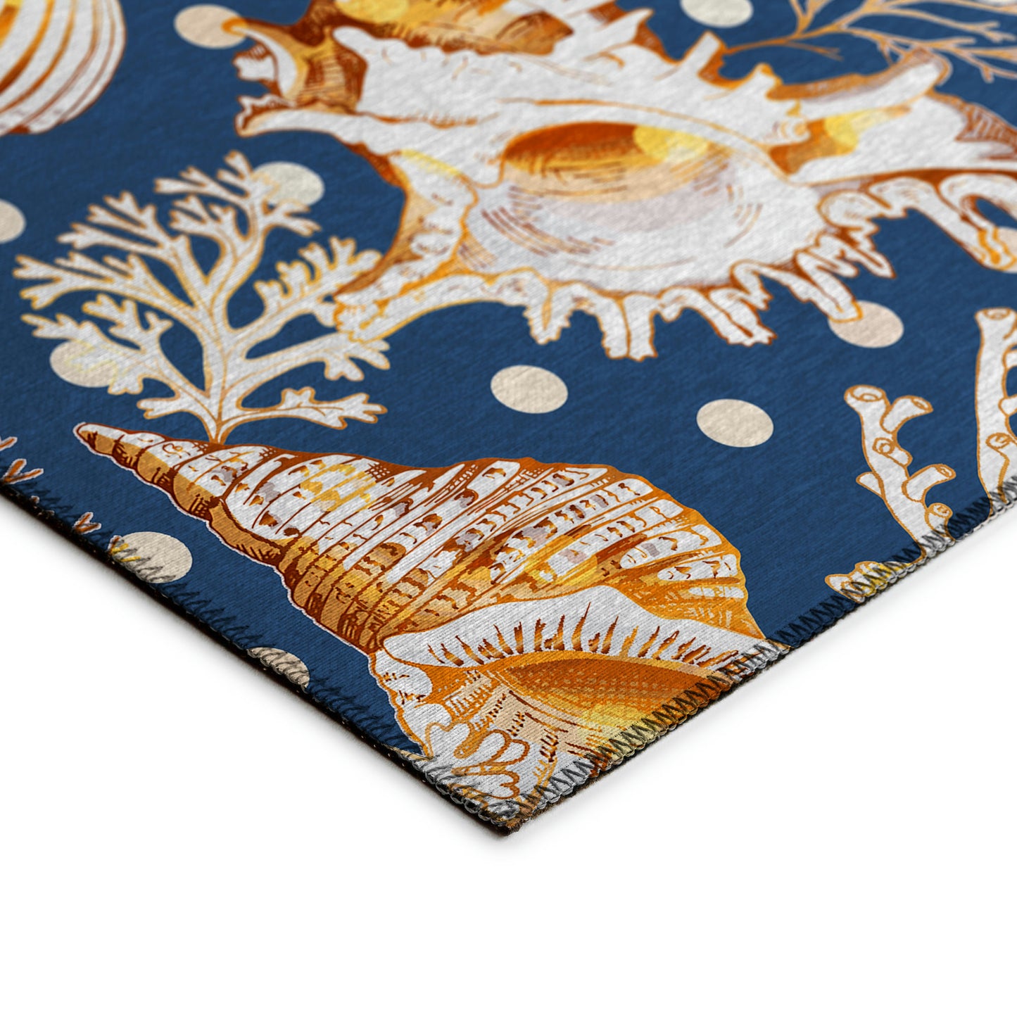 Indoor/Outdoor Seabreeze SZ6 Navy Washable 2'3" x 7'6" Runner Rug