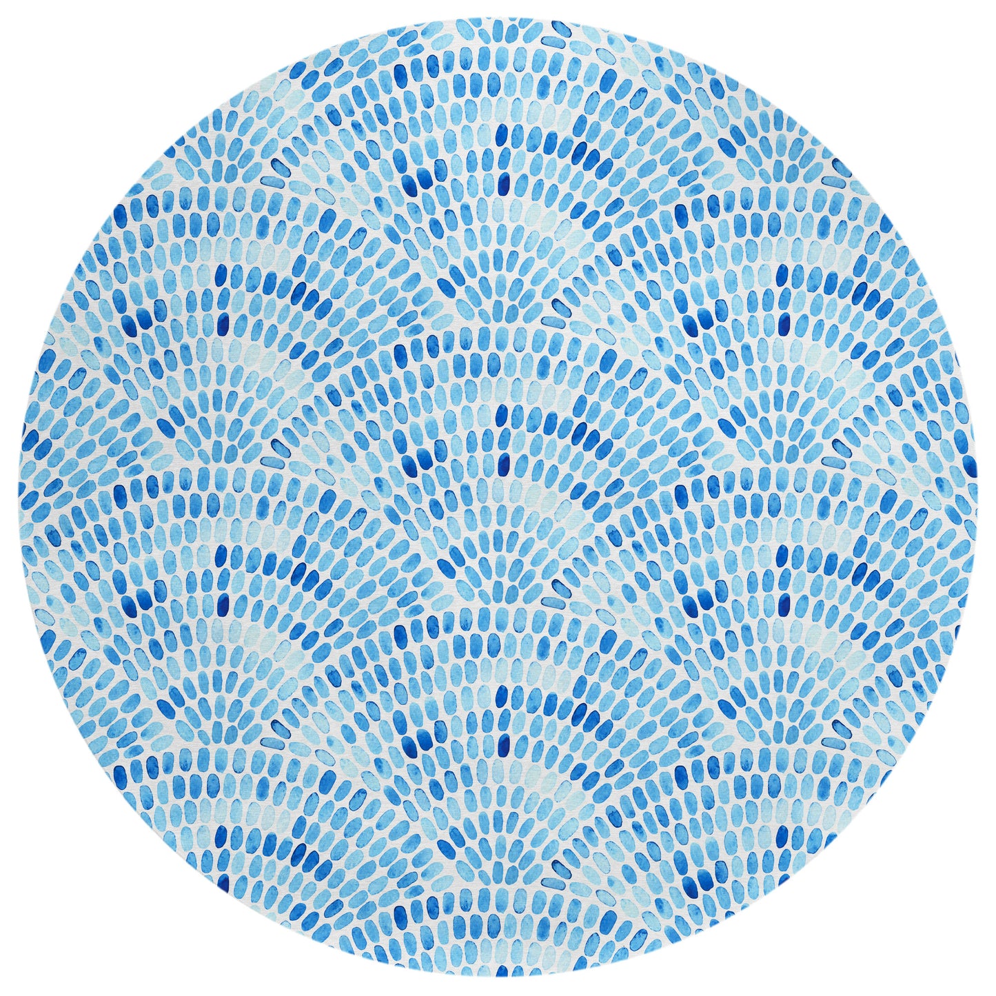 Indoor/Outdoor Seabreeze SZ7 Indigo Washable 8' x 8' Round Rug