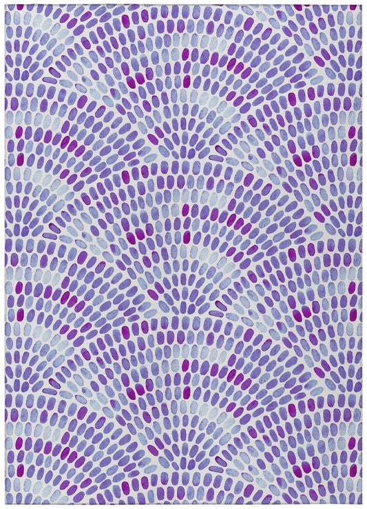 Indoor/Outdoor Seabreeze SZ7 Lavender Washable 9' x 12' Rug