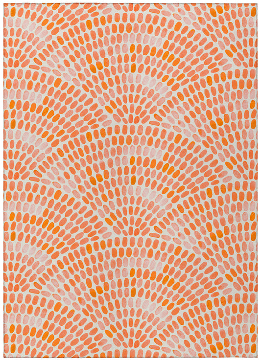 Indoor/Outdoor Seabreeze SZ7 Salmon Washable 10' x 14' Rug
