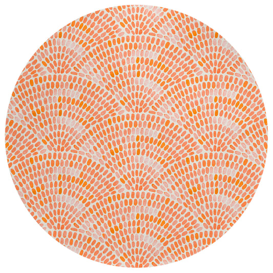 Indoor/Outdoor Seabreeze SZ7 Salmon Washable 8' x 8' Round Rug