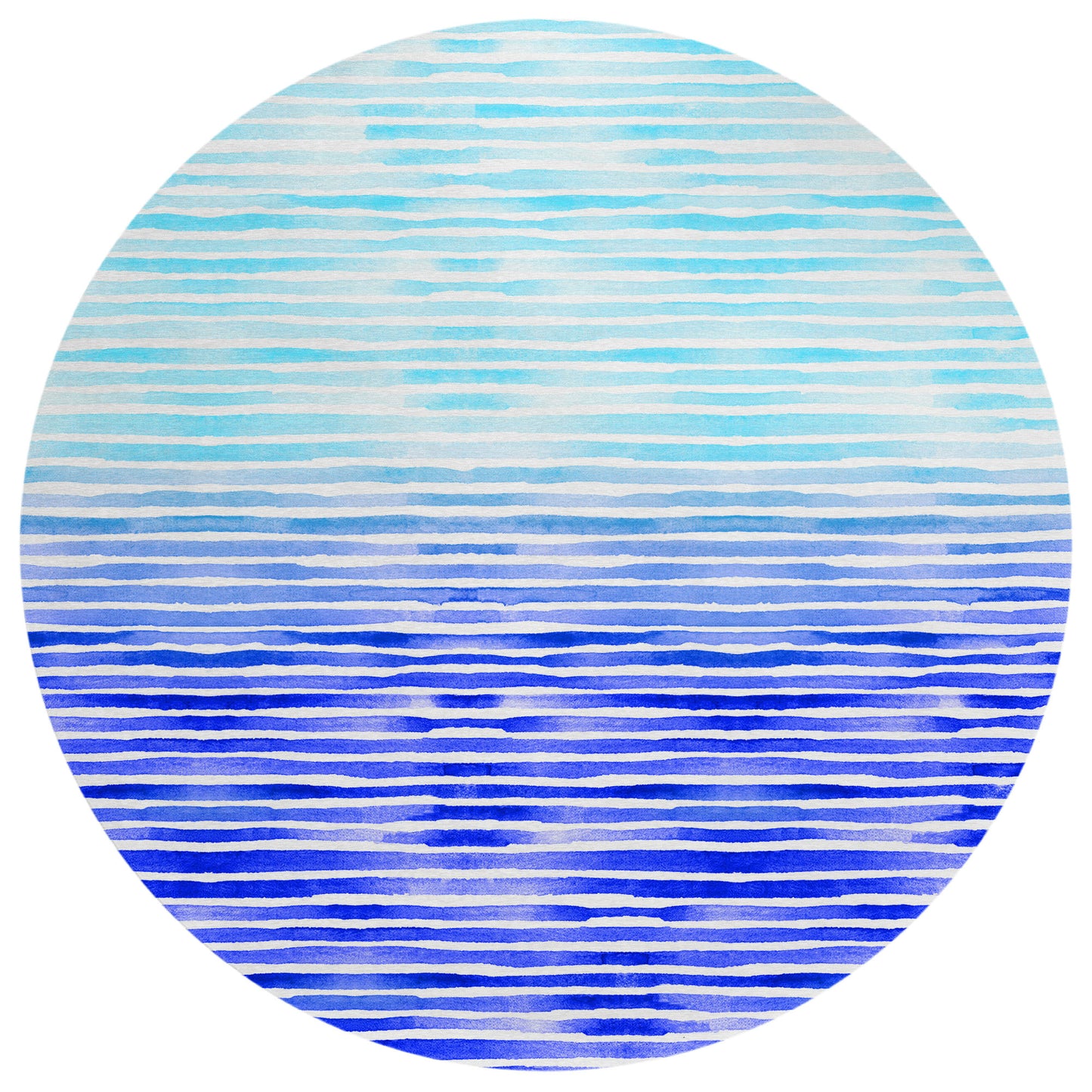 Indoor/Outdoor Seabreeze SZ8 Navy Washable 8' x 8' Round Rug