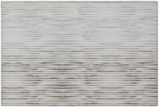 Indoor/Outdoor Seabreeze SZ8 Pewter Washable 1'8" x 2'6" Rug