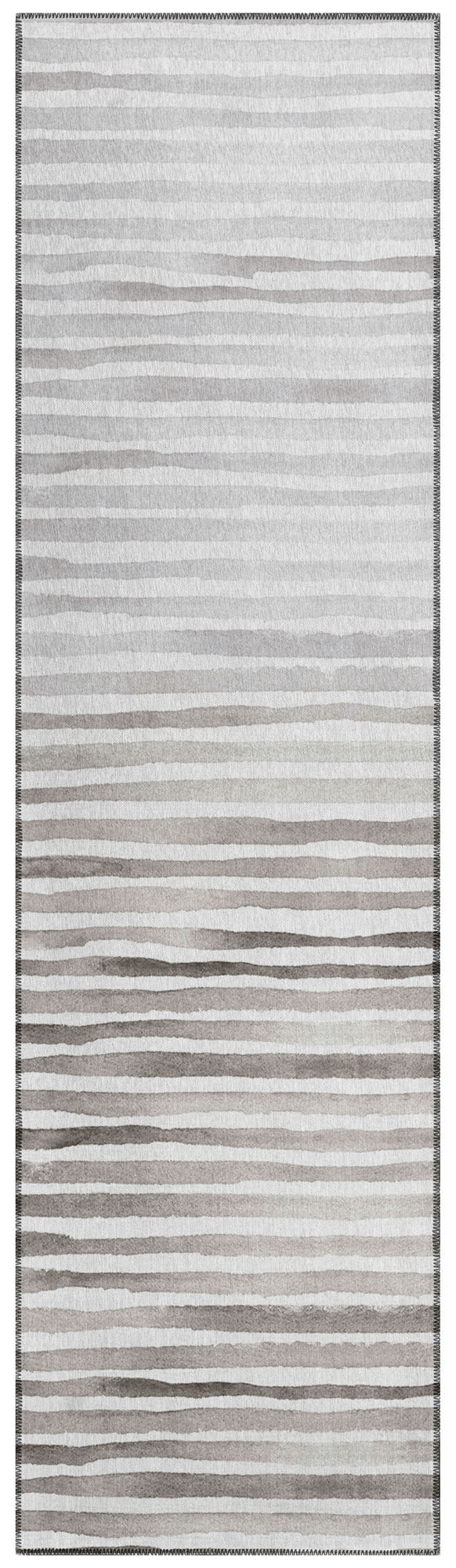 Indoor/Outdoor Seabreeze SZ8 Pewter Washable 2'3" x 7'6" Runner Rug