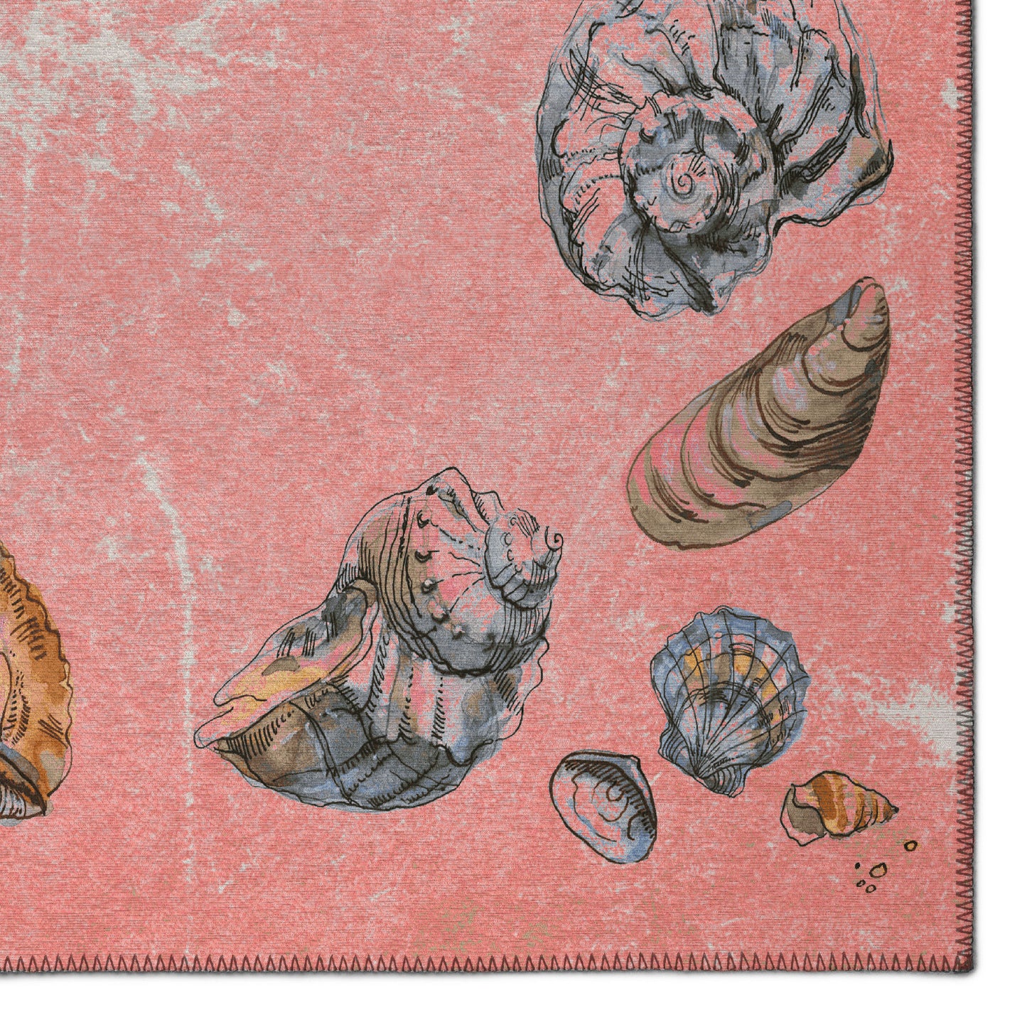 Indoor/Outdoor Seabreeze SZ9 Salmon Washable 2'3" x 7'6" Runner Rug