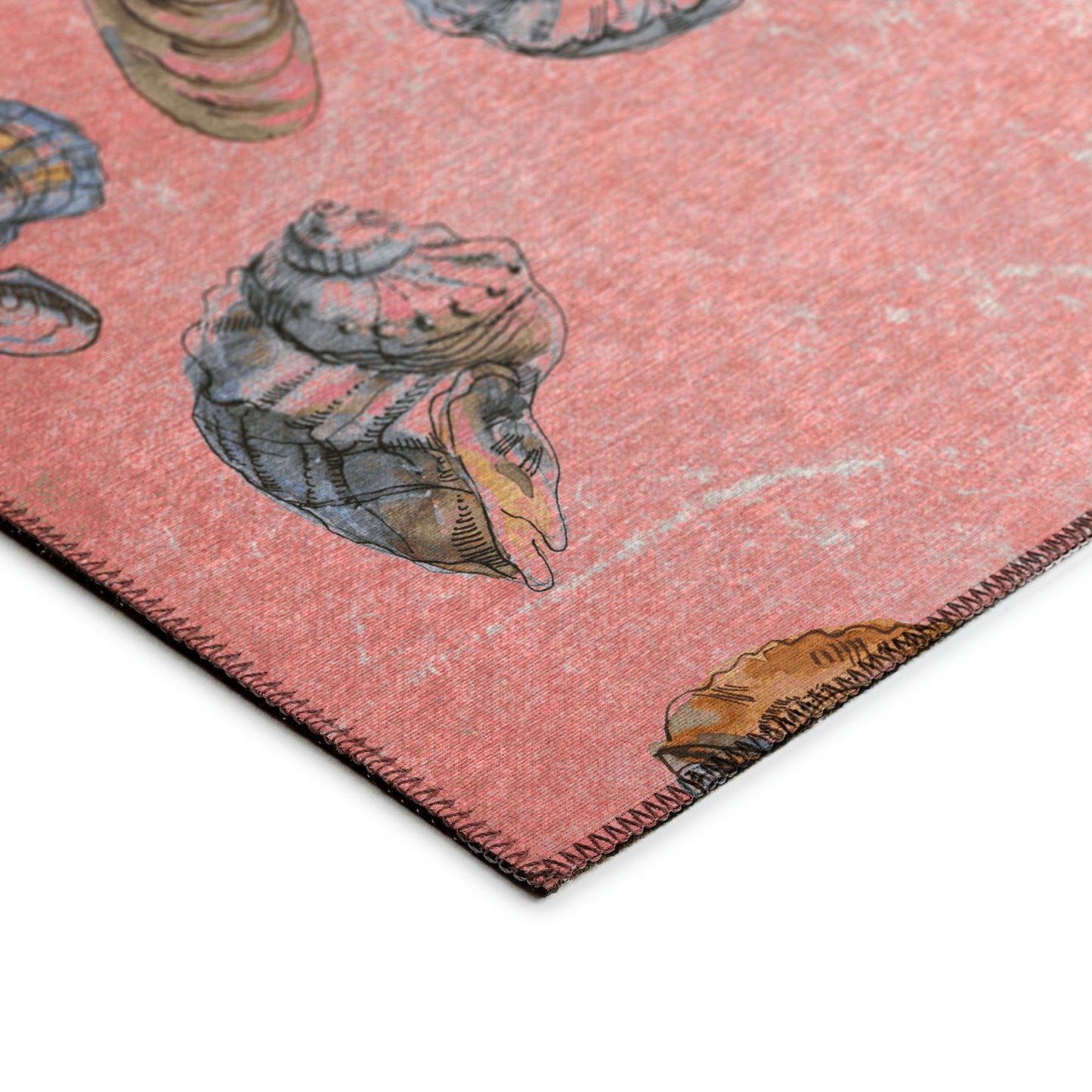 Indoor/Outdoor Seabreeze SZ9 Salmon Washable 3' x 5' Rug