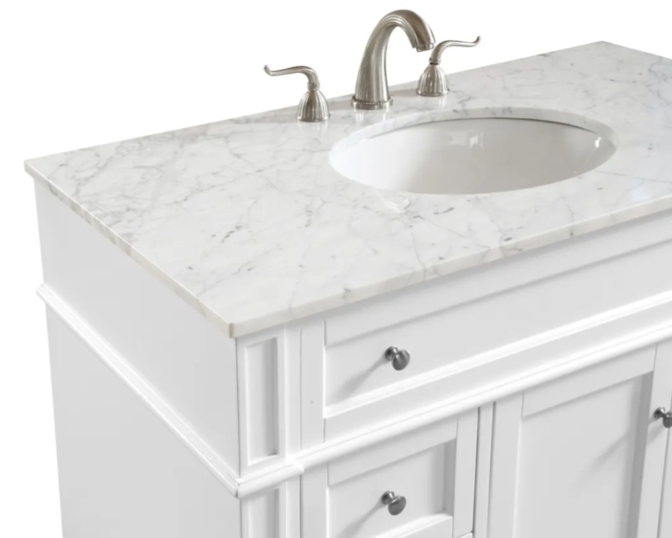 40" Single Bathroom Vanity Set In White