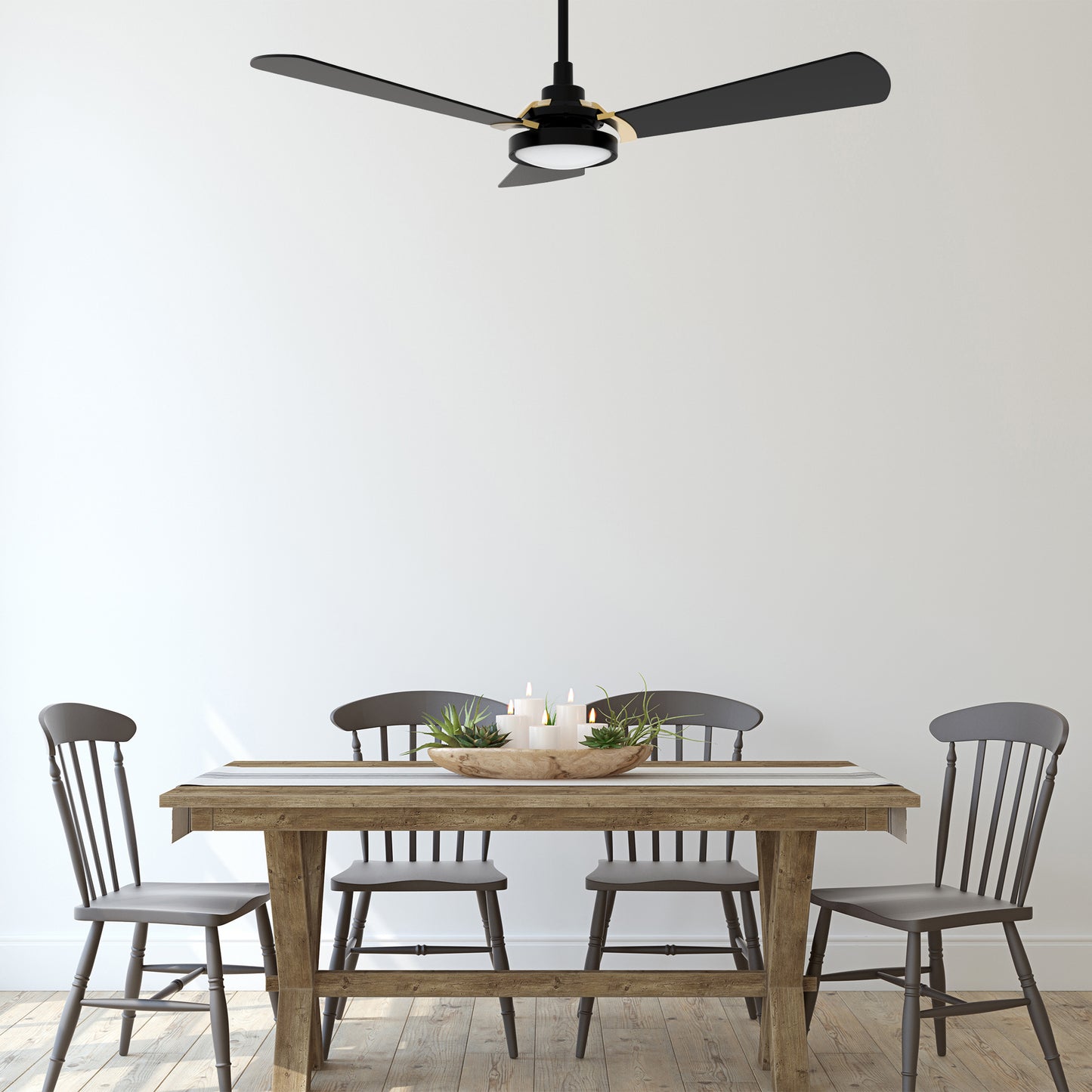 Brisa 52 Inch 3-Blade Smart Ceiling Fan - Black
