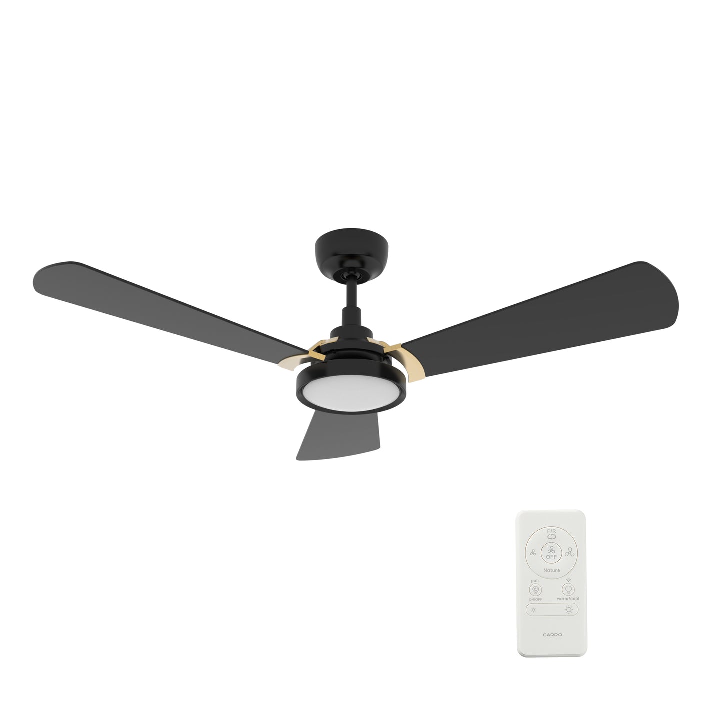 Brisa 52 Inch 3-Blade Smart Ceiling Fan - Black