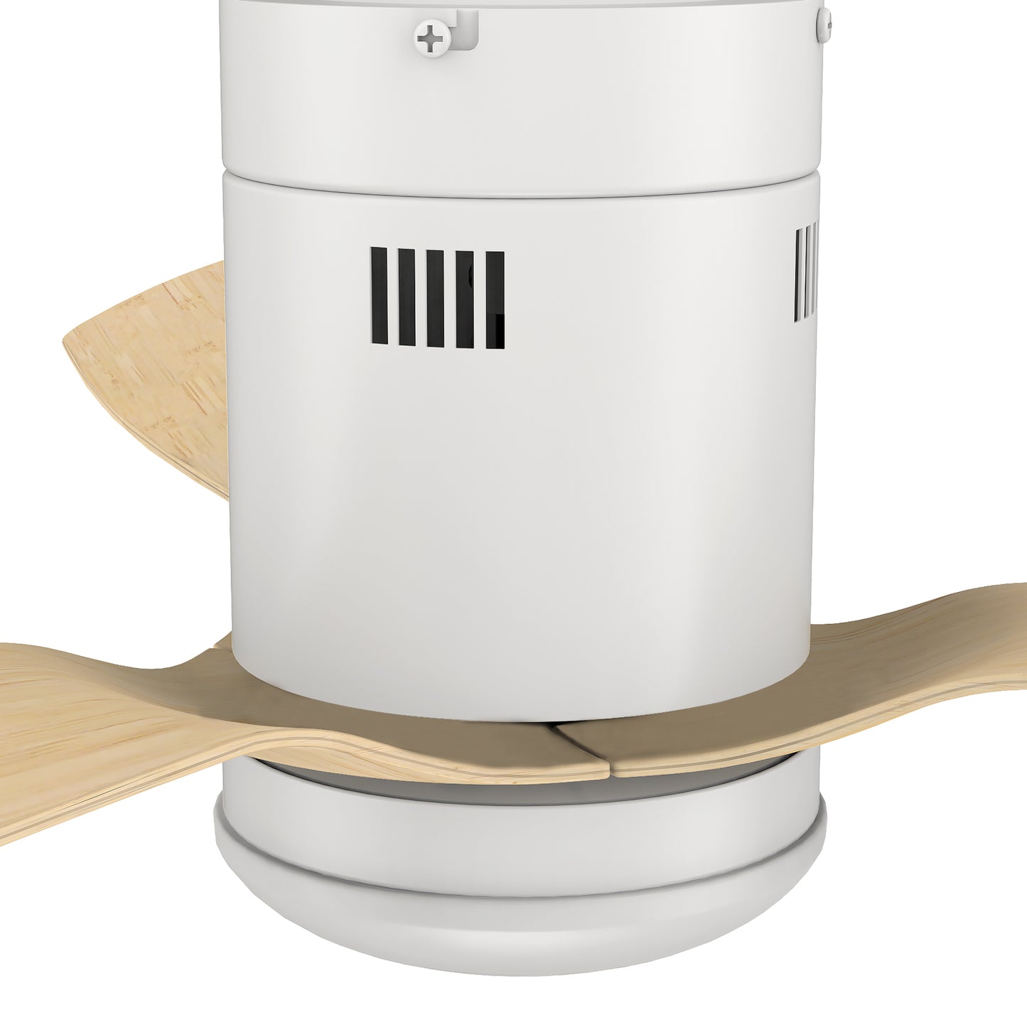 Spezia 52 Inch 3-Blade Smart Ceiling Fan - White/Bamboo Wood