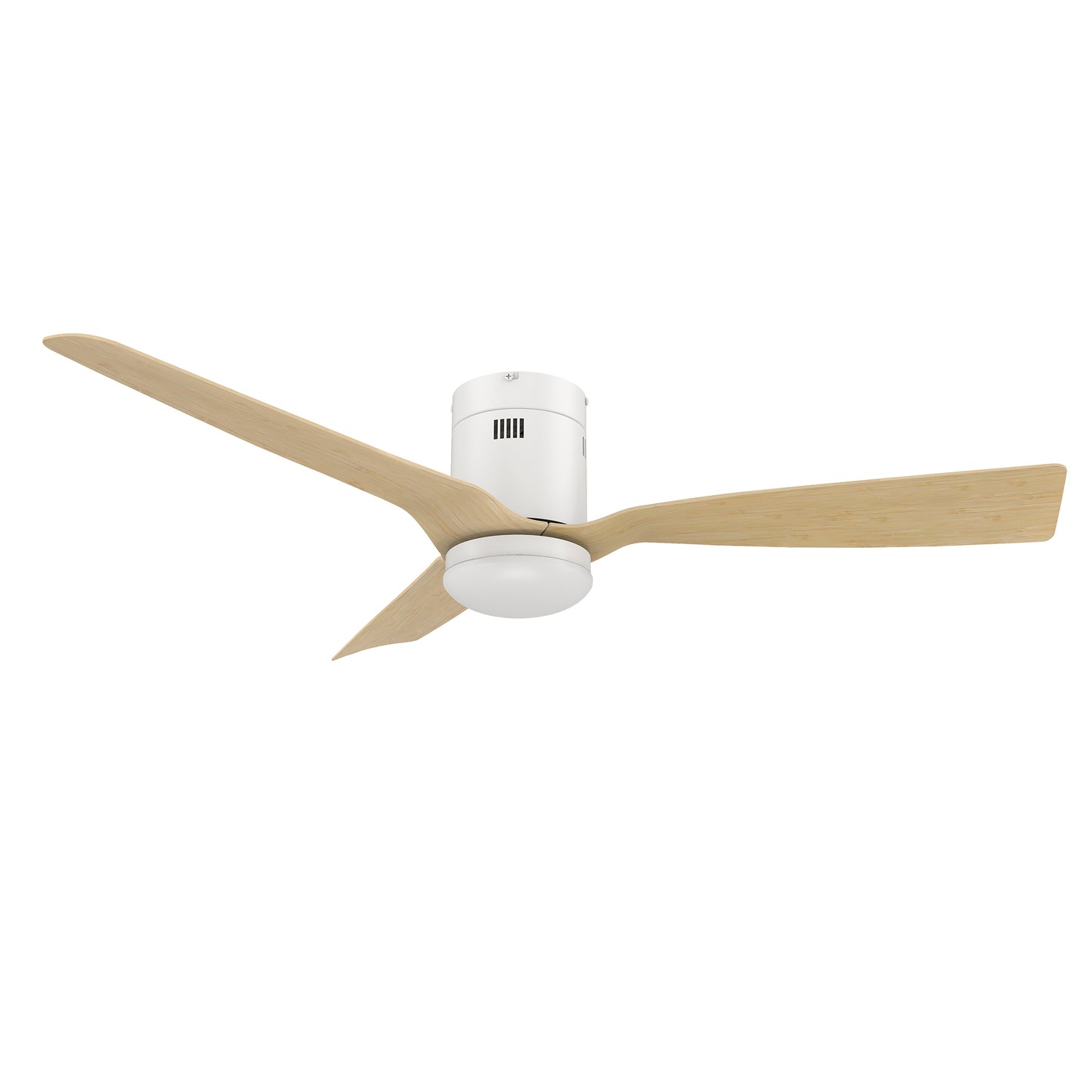 Spezia 52 Inch 3-Blade Smart Ceiling Fan - White/Bamboo Wood