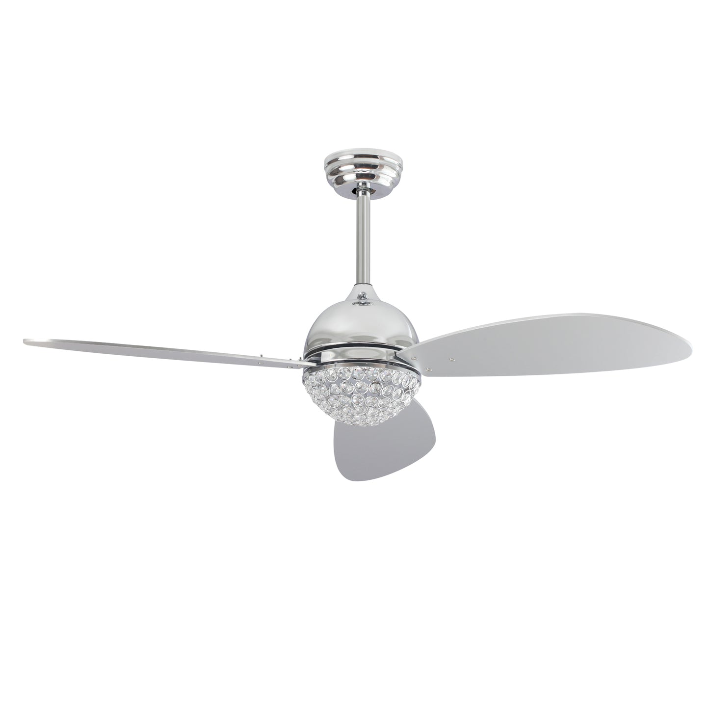 Coren 52 Inch 3-Blade Smart Ceiling Fan - Silver