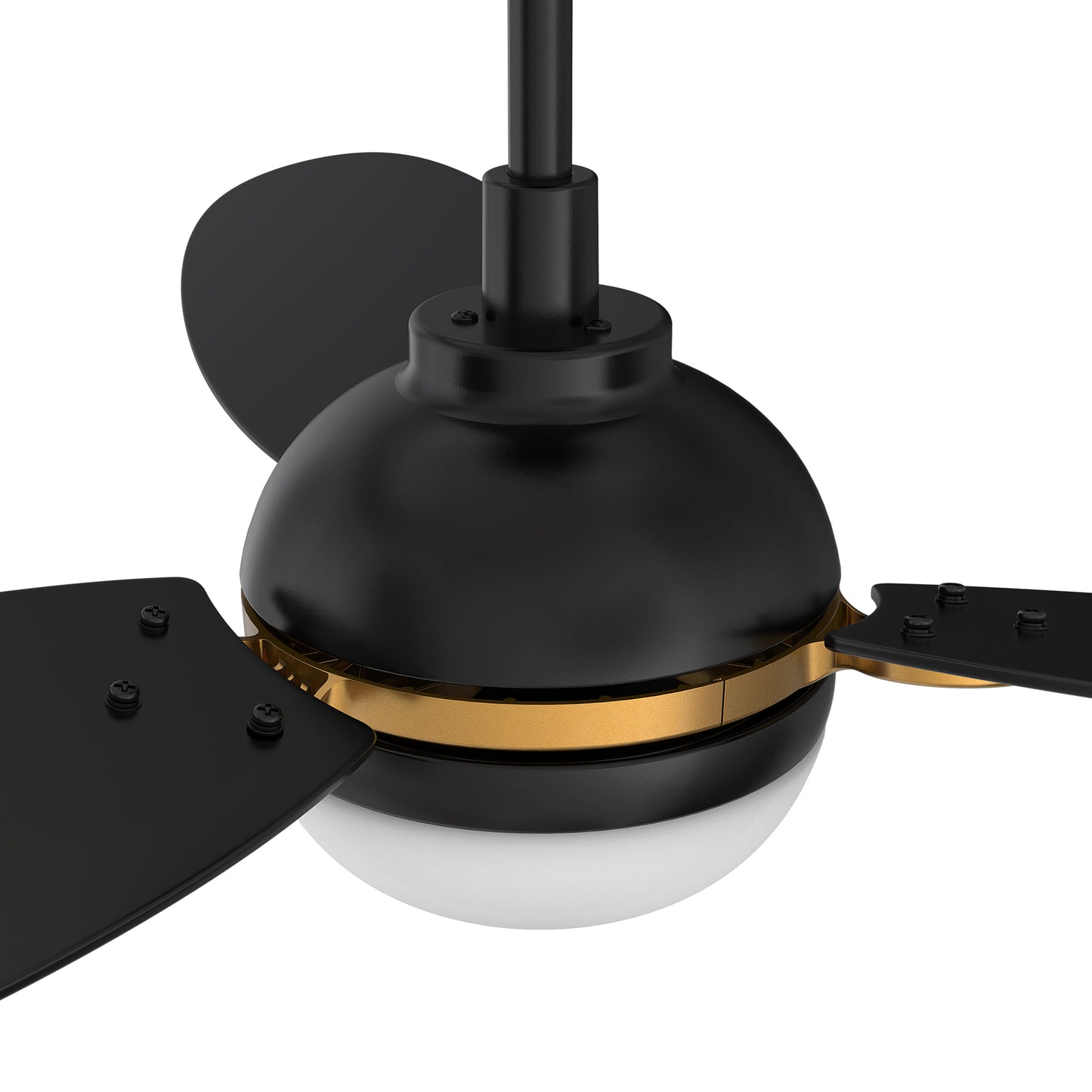 Pearla 52 Inch 3-Blade Smart Ceiling Fan - Black
