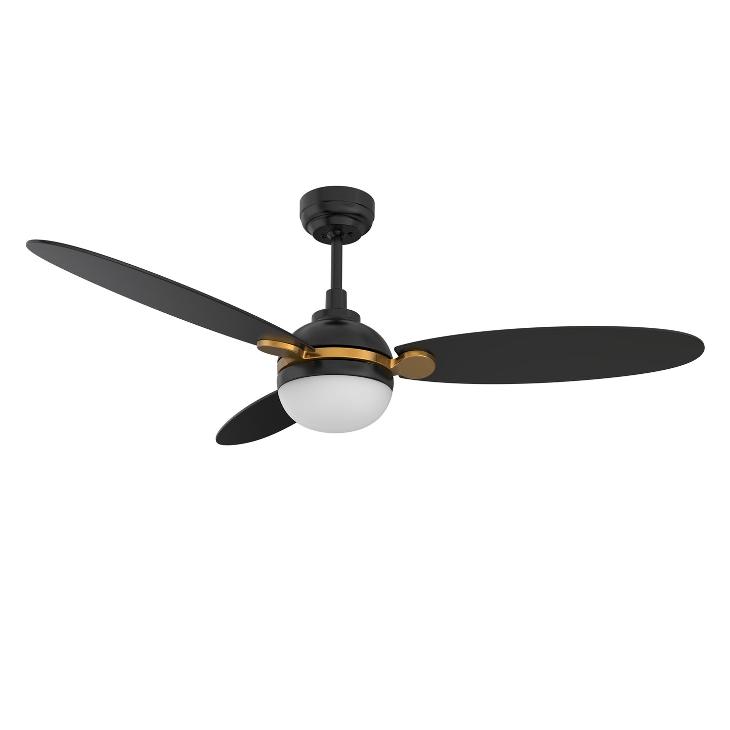 Pearla 52 Inch 3-Blade Smart Ceiling Fan - Black