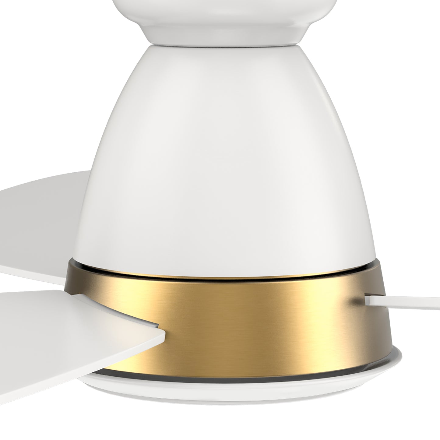 York 52 Inch 3-Blade Smart Ceiling Fan - White (Gold Detail)