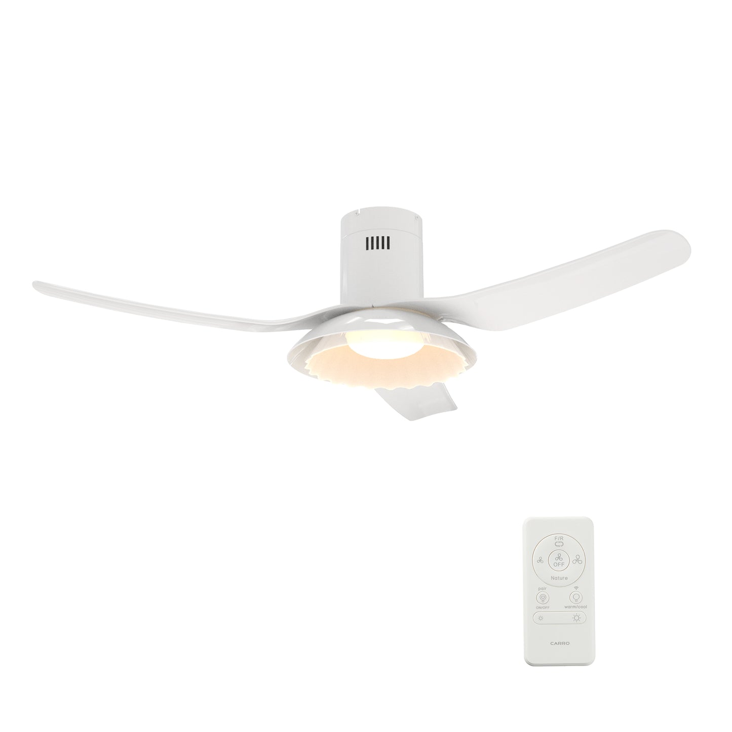 Daffodil 52 Inch 3-Blade Smart Ceiling Fan - White