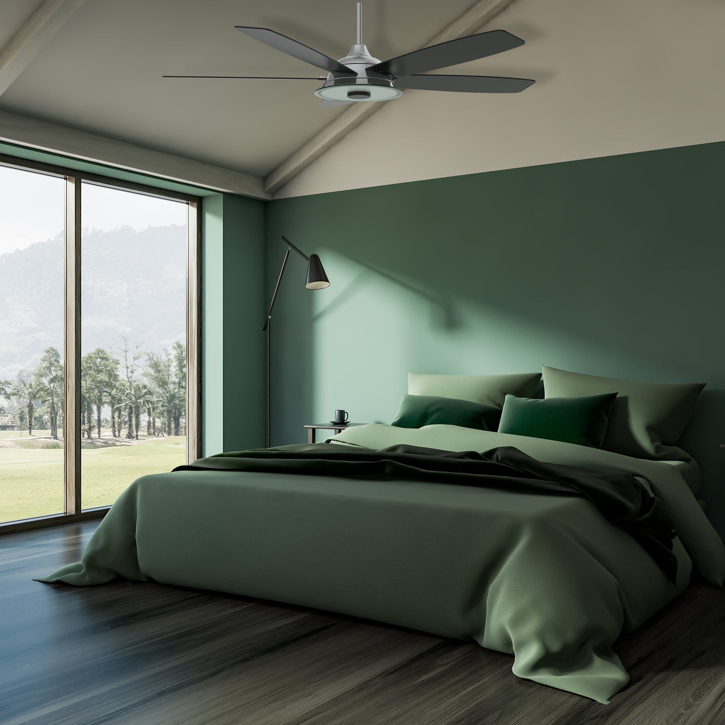 Journey 52 Inch 5-Blade Smart Ceiling Fan - Silver