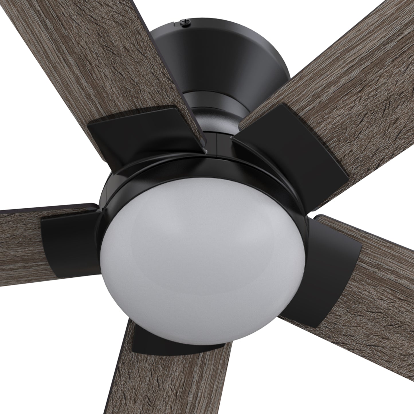 Ascender 52 Inch 5-Blade Smart Ceiling Fan - Black/Walnut (Reversible Blades)