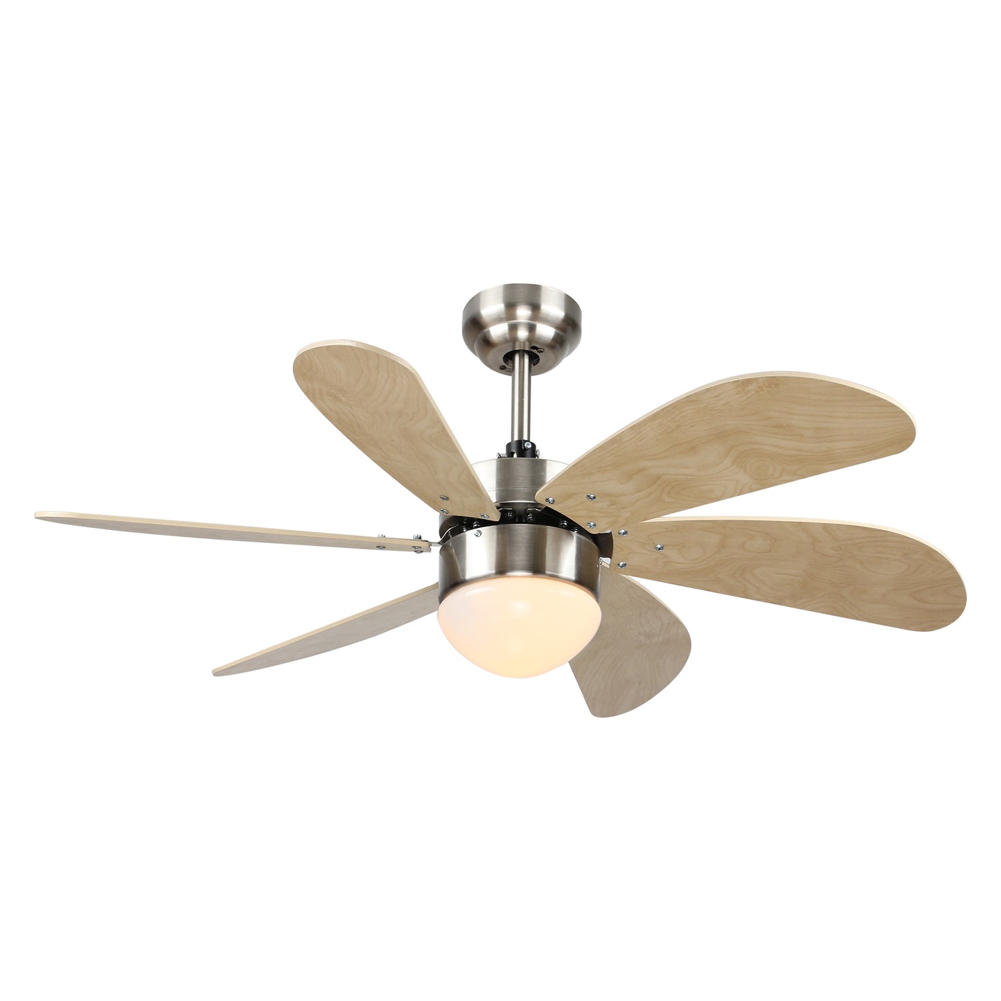 Metanoia 38 Inch 6-Blade Smart Ceiling Fan - Silver