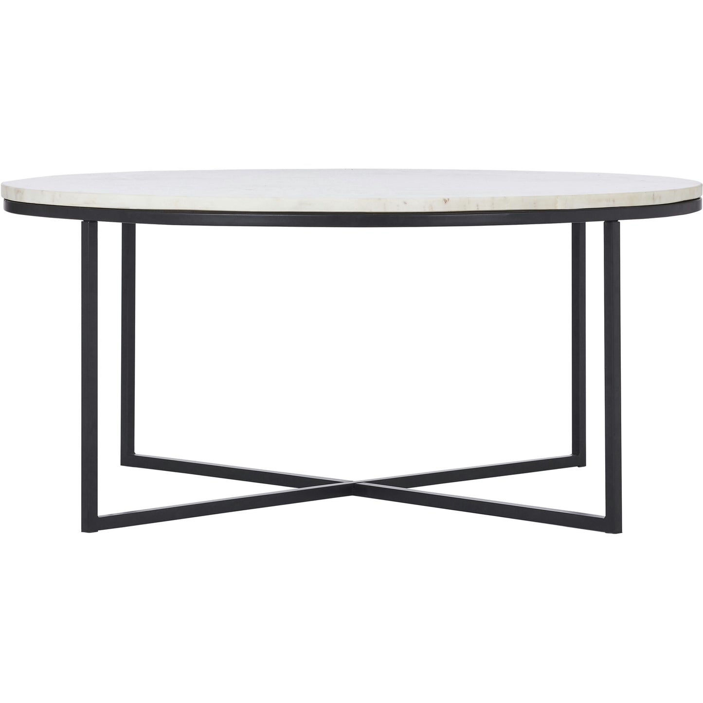 Livia Matte Black Iron Coffee Table