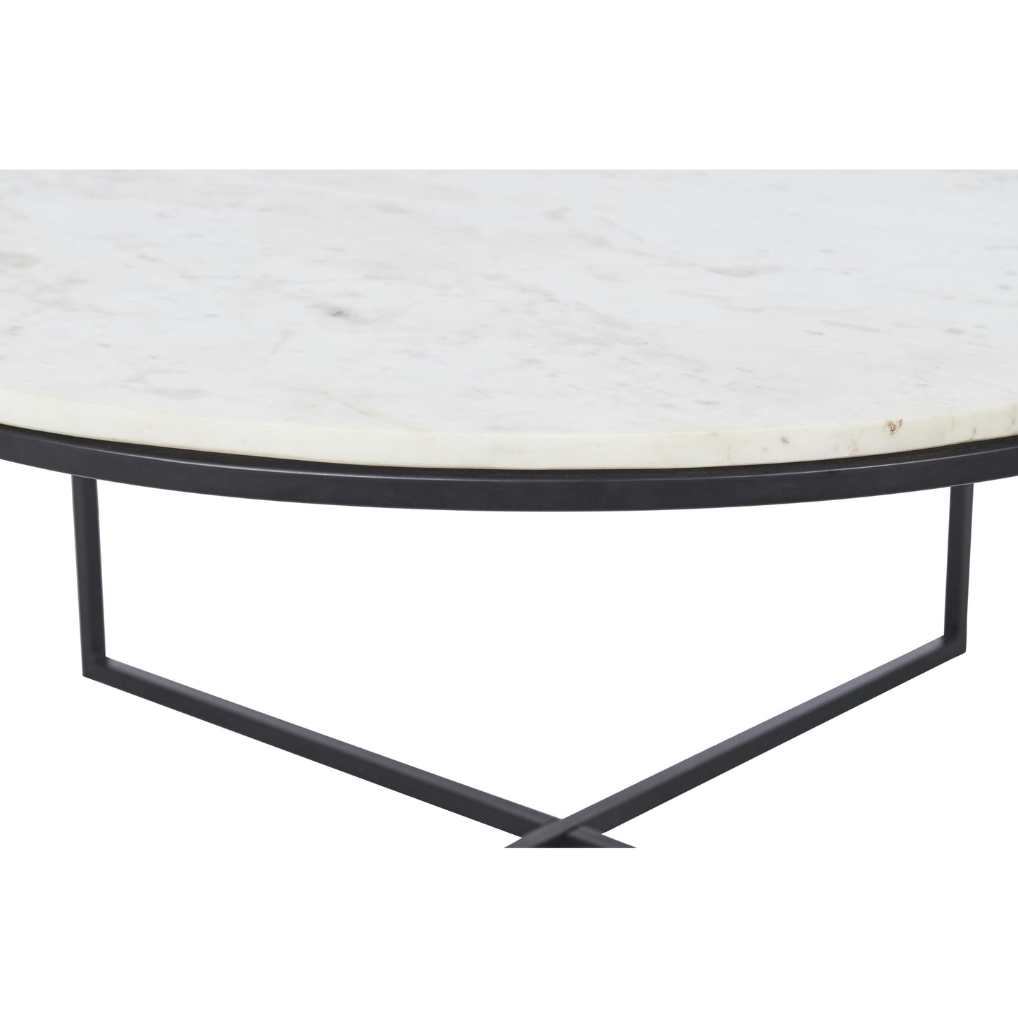 Livia Matte Black Iron Coffee Table