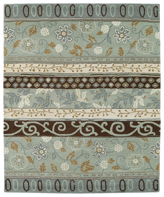Kaleen Taj Collection Light Mint Area Rug 8' x 11'