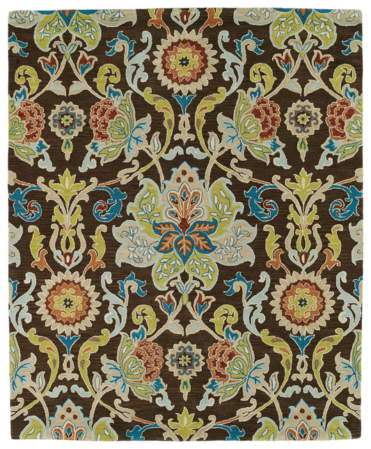 Kaleen Taj Collection TAJ02-40 Chocolate Area Rug 3'9" x 3'9"