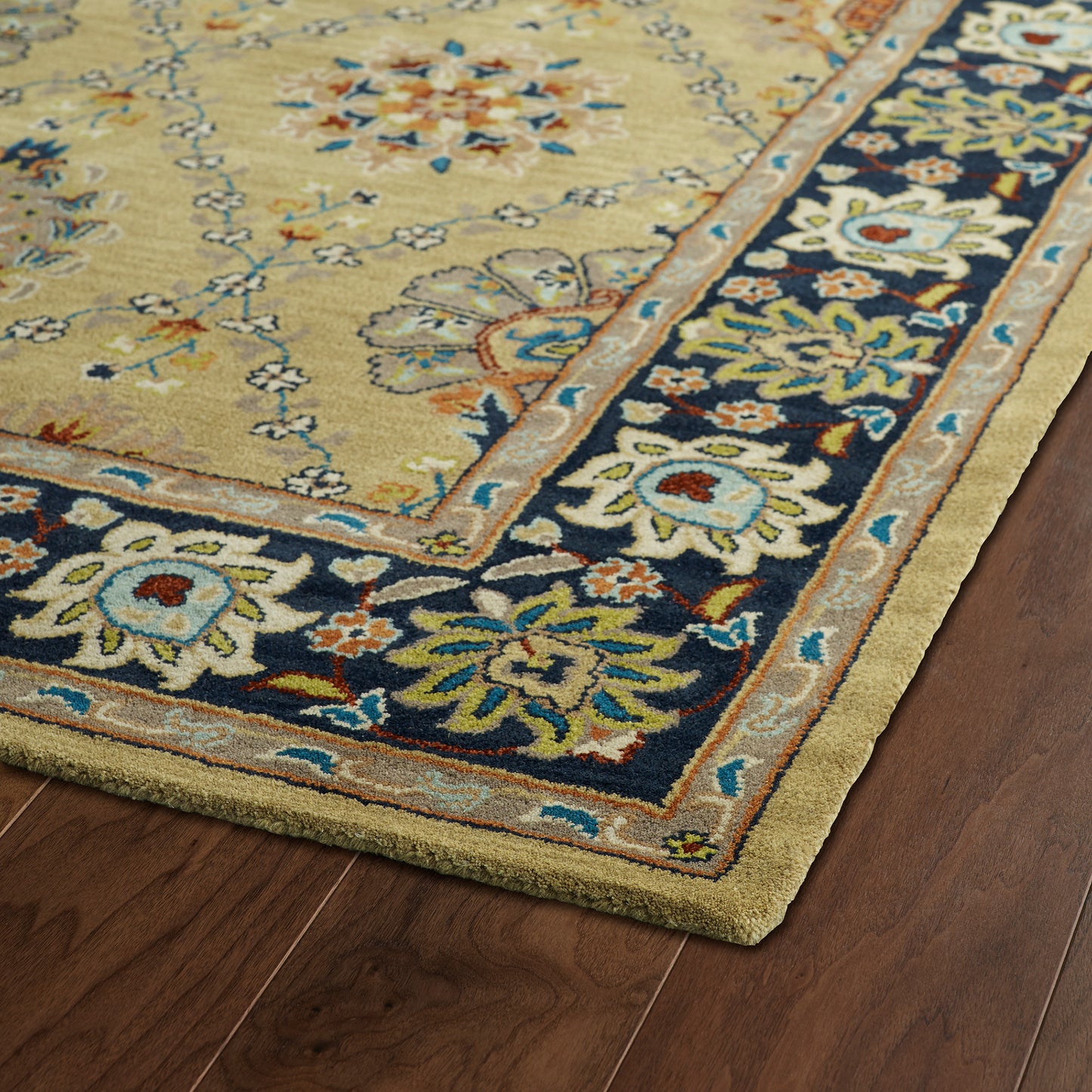 Kaleen Taj Collection Light Gold Area Rug 5' x 7'9"