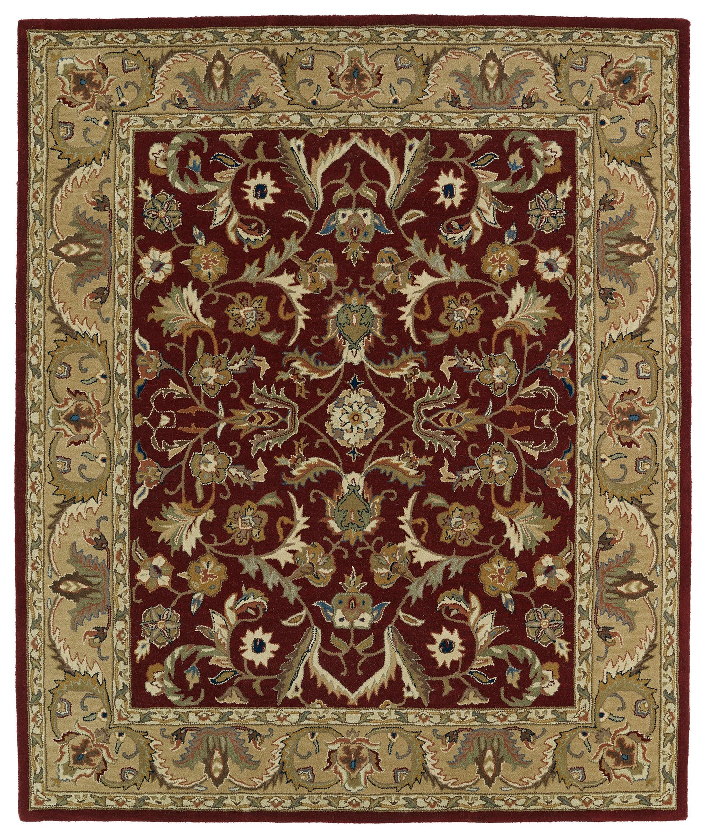 Kaleen Taj Collection Burgundy Brown Area Rug 5' x 7'9"