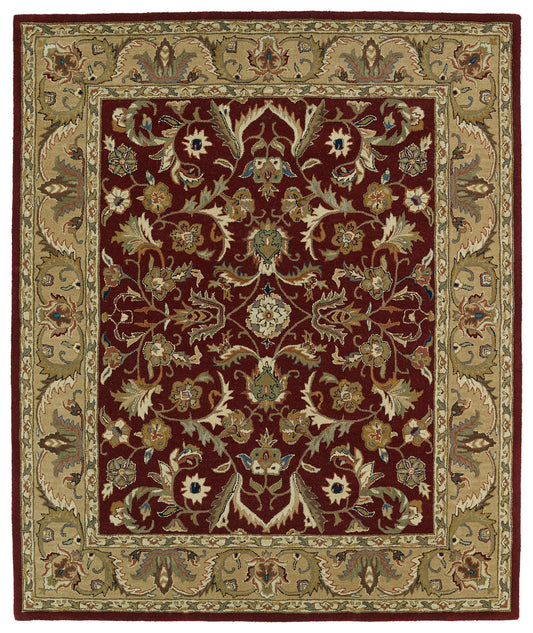 Kaleen Taj Collection Burgundy Brown Area Rug 7'6" x 9'