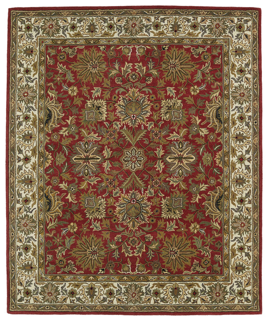Kaleen Taj Collection Red Beige Area Rug 8' x 11'