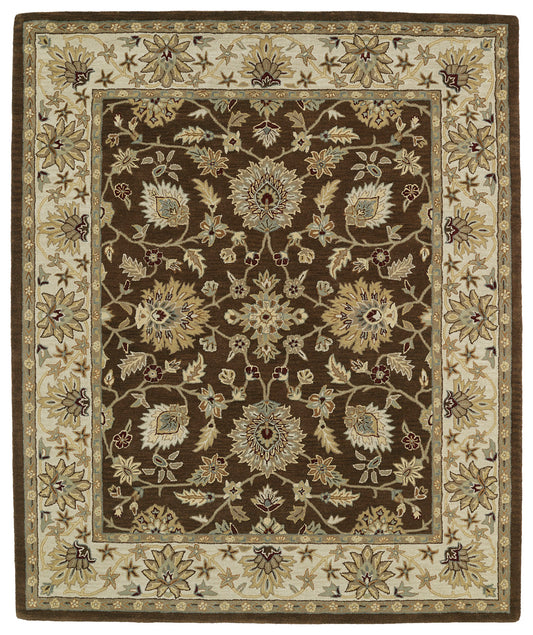 Kaleen Taj Collection Chocolate Sage Area Rug 7'6" x 9'