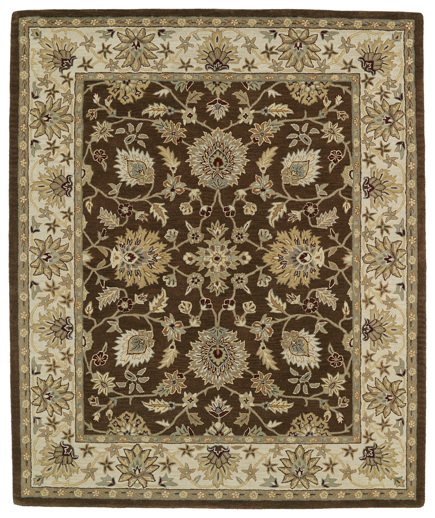 Kaleen Taj Collection Chocolate Sage Area Rug 8' x 11'