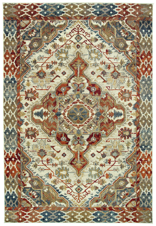 Kaleen Tallah Collection Multi Ivory Area Rug 2'7" x 5'11"