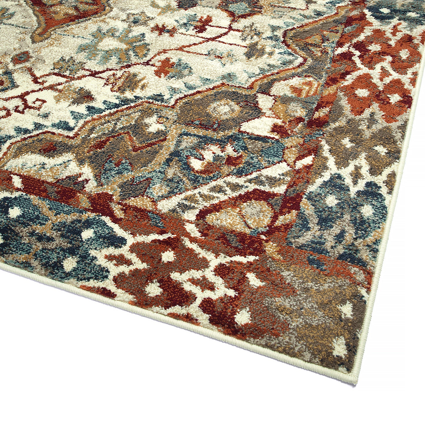 Kaleen Tallah Collection Multi Ivory Area Rug 4'11" x 7'10"