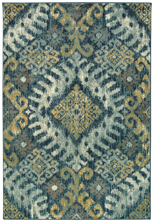 Kaleen Tallah Collection Navy Gray Area Rug 2'7" x 5'11"