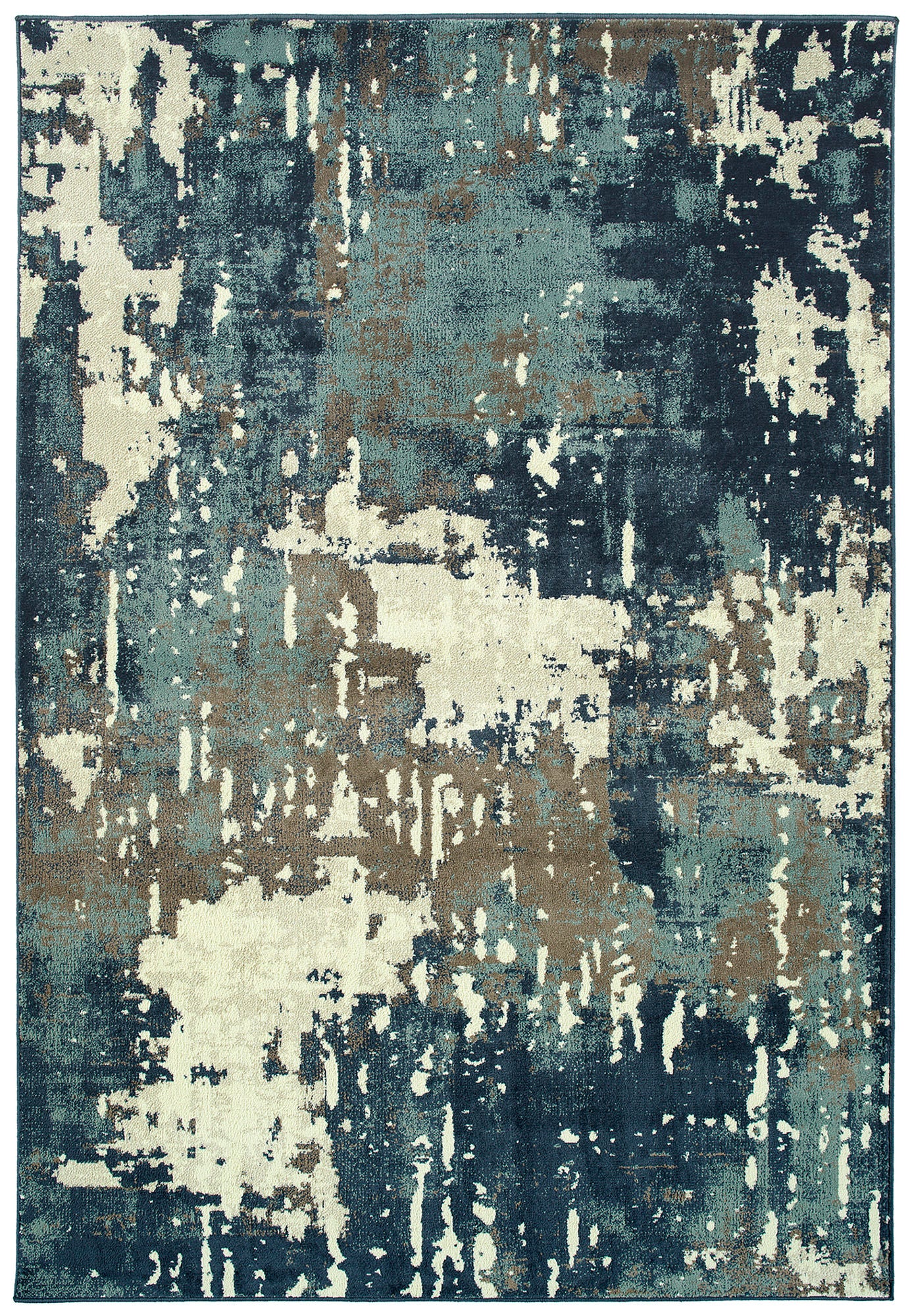 Kaleen Tallah Collection Navy Ivory Throw Rug 1'10" x 3'