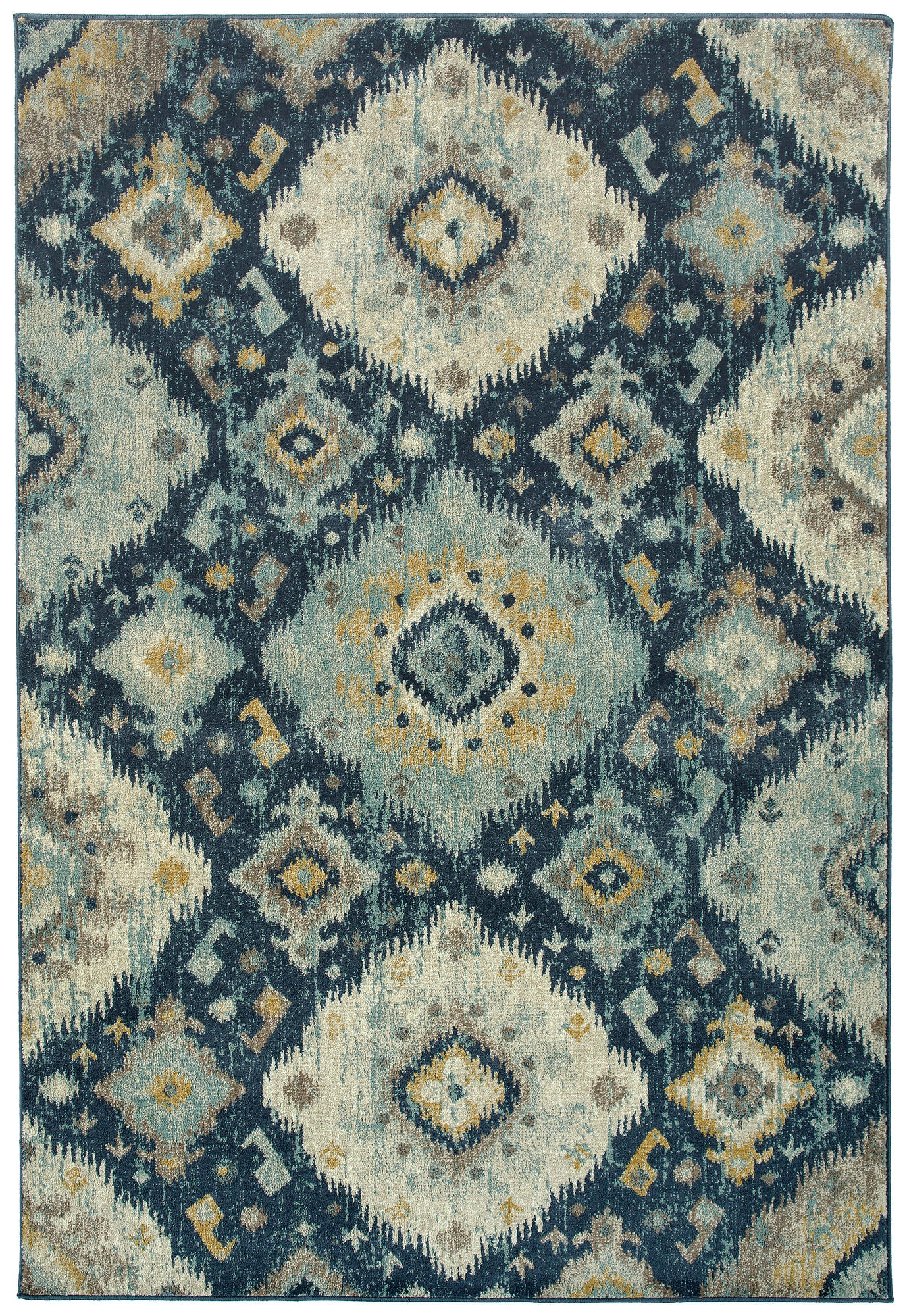 Kaleen Tallah Collection Dark Blue Throw Rug 1'10" x 3'