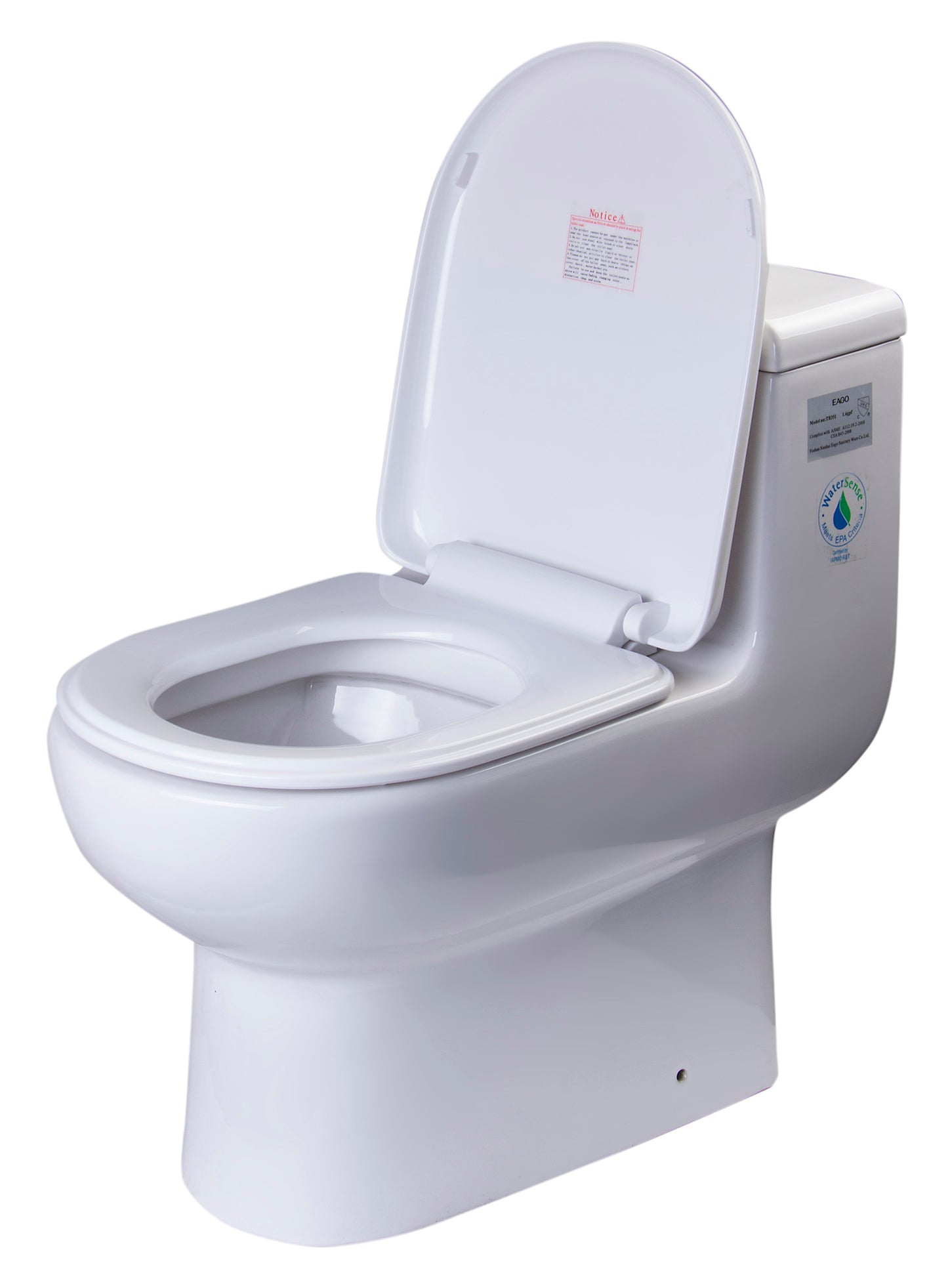 EAGO TB351 Dual Flush One Piece Eco-Friendly Low Flush Ceramic Toilet