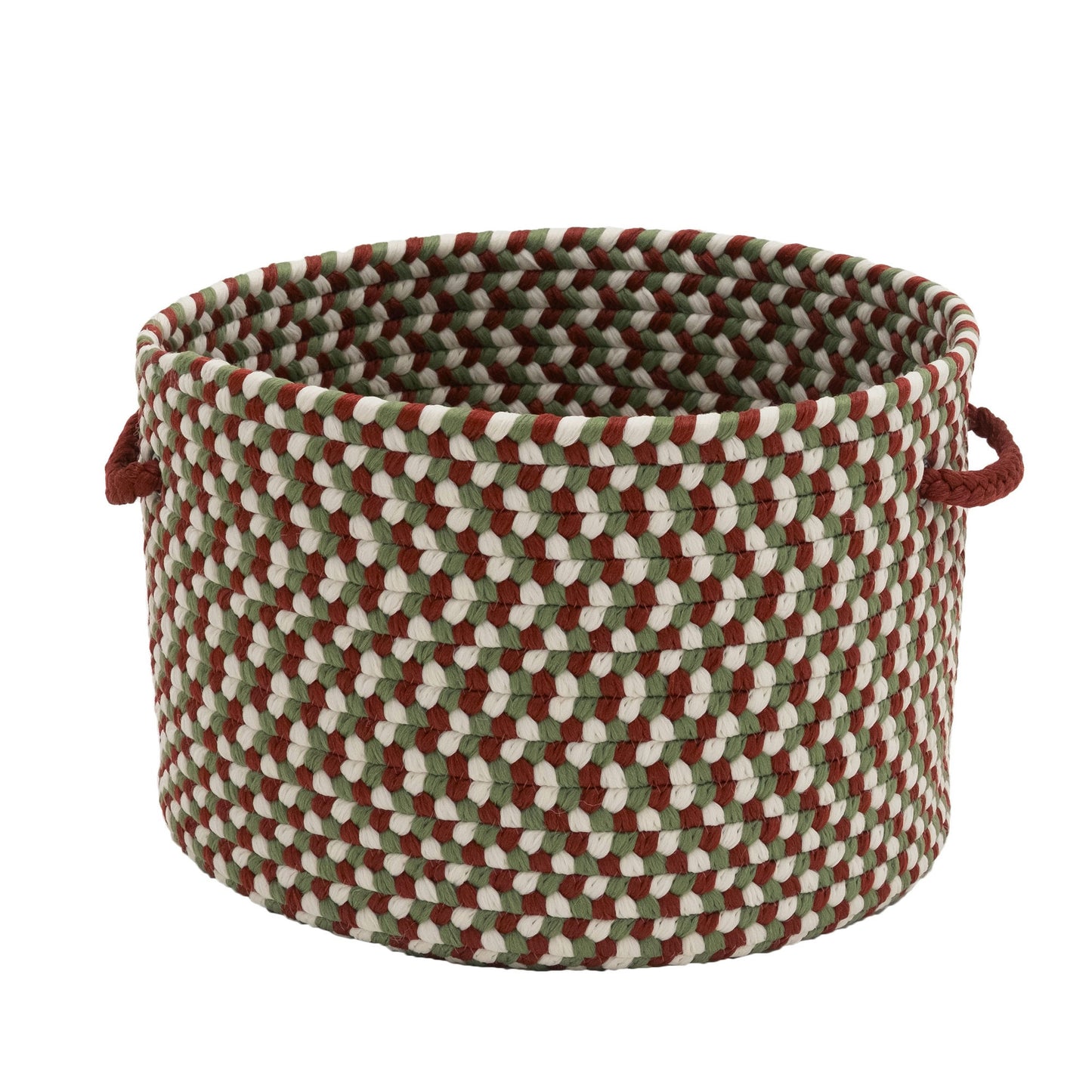 Holiday Multi Braided Basket - Holiday Multi 14"x14"x10"