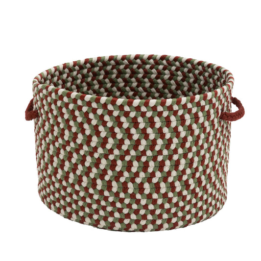 Holiday Multi Braided Basket - Holiday Multi 14"x14"x10"