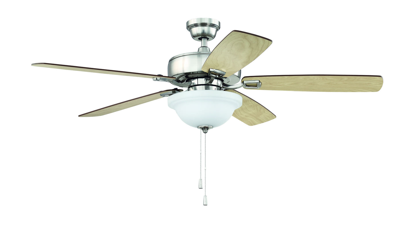 52" Twist N Click Ceiling Fan in Brushed Polished Nickel, TCE52BNK5C1