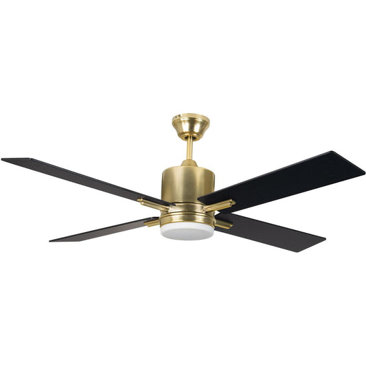 52" Teana Ceiling Fan in Satin Brass, TEA52SB4