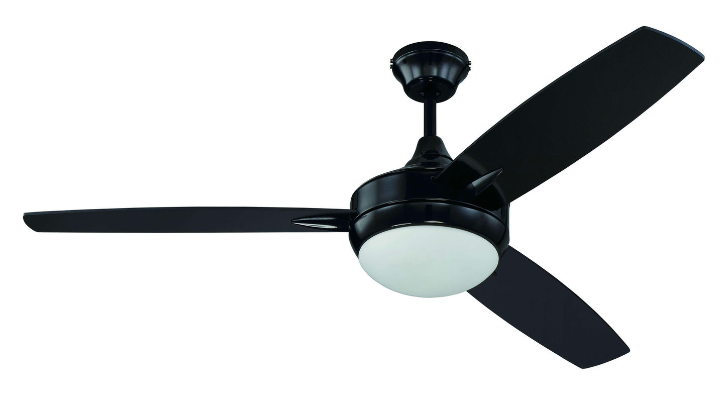 52" Targas Ceiling Fan in Gloss Black, TG52GBK3-UCI