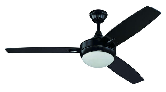 52" Targas Ceiling Fan in Gloss Black, TG52GBK3-UCI