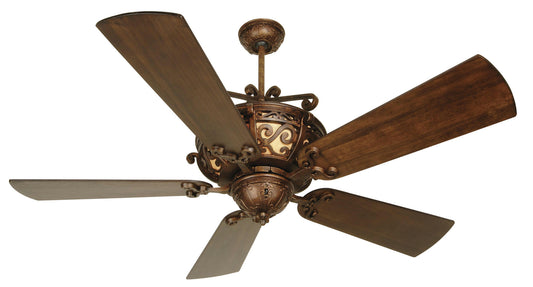54" Toscana Fan, Peruvian Bronze, custom rev hand scraped/smooth Walnut Blades